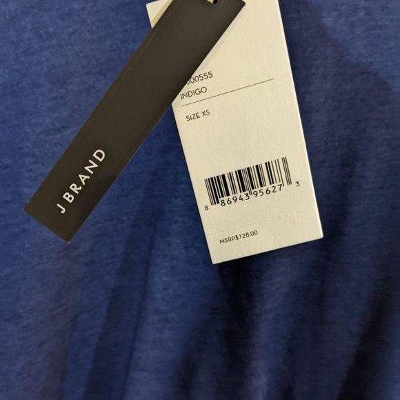 J Brand | Crete Button-Sleeve Tee in Indigo Blue - Picture 8 of 13